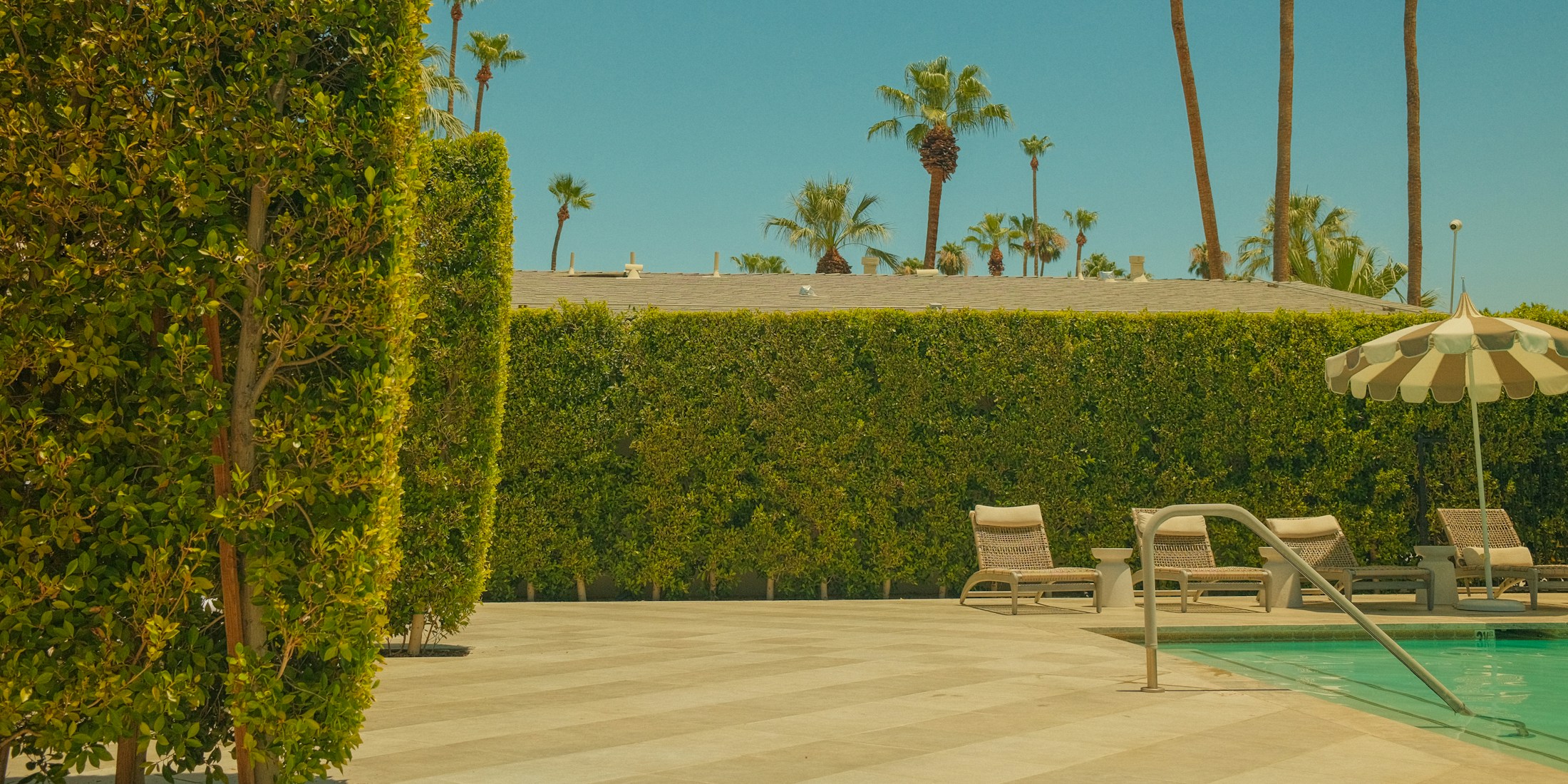 Piscine ensoleillée dans une ambiance californienne